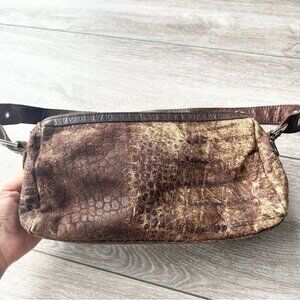 The Trend Italian Leather Animal Skin Mini Duffel Bag